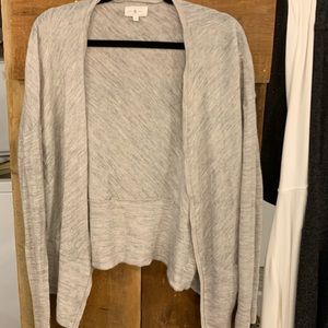 Gray open cardigan